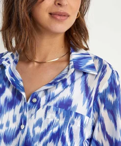 Cotton Voile Blouse Ikat