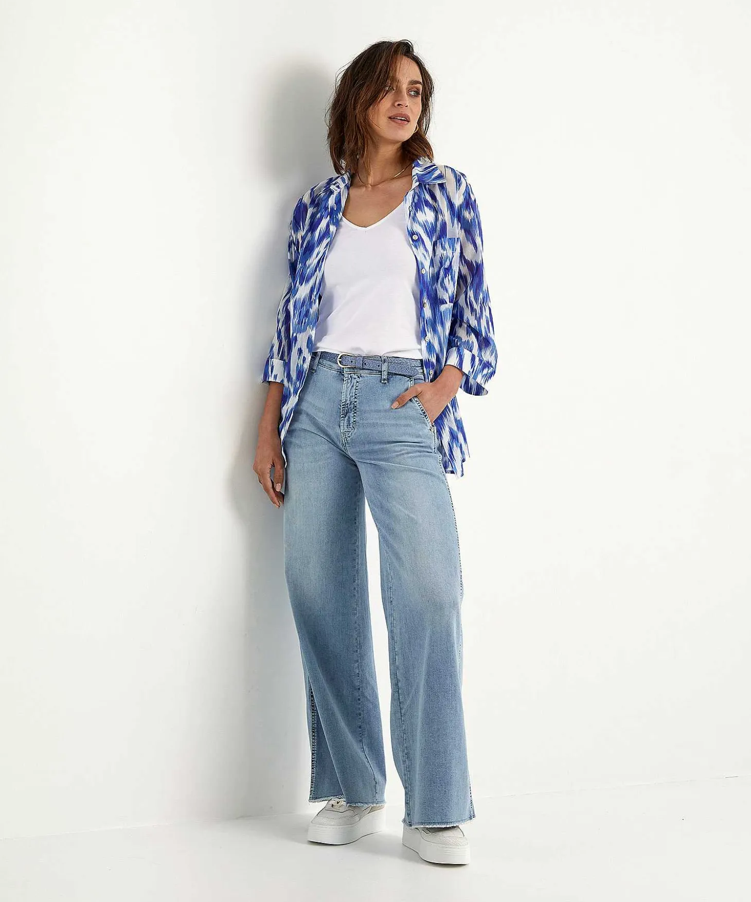 Cotton Voile Blouse Ikat