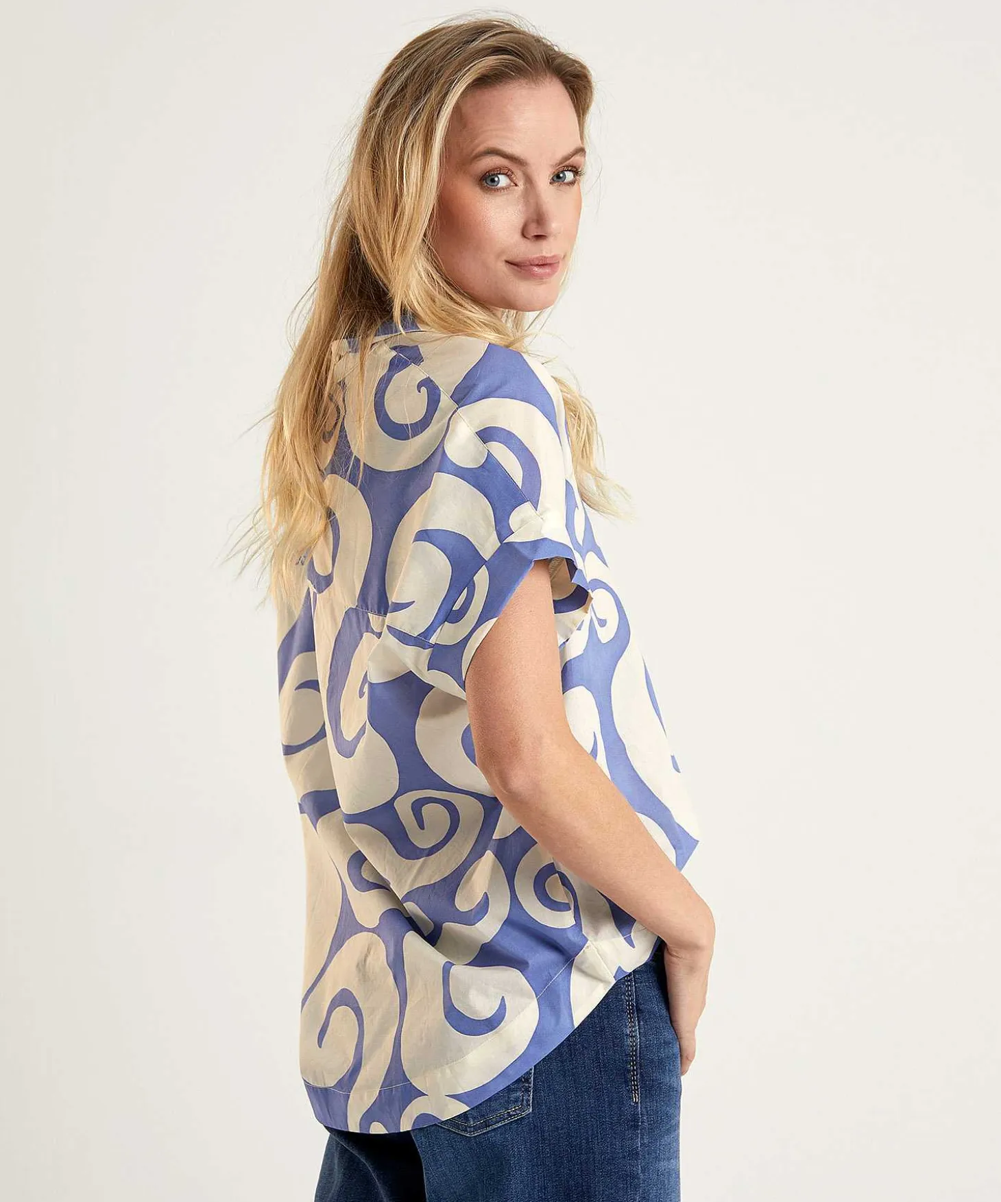 0039 Italy Cotton Voile Blouse Derry New