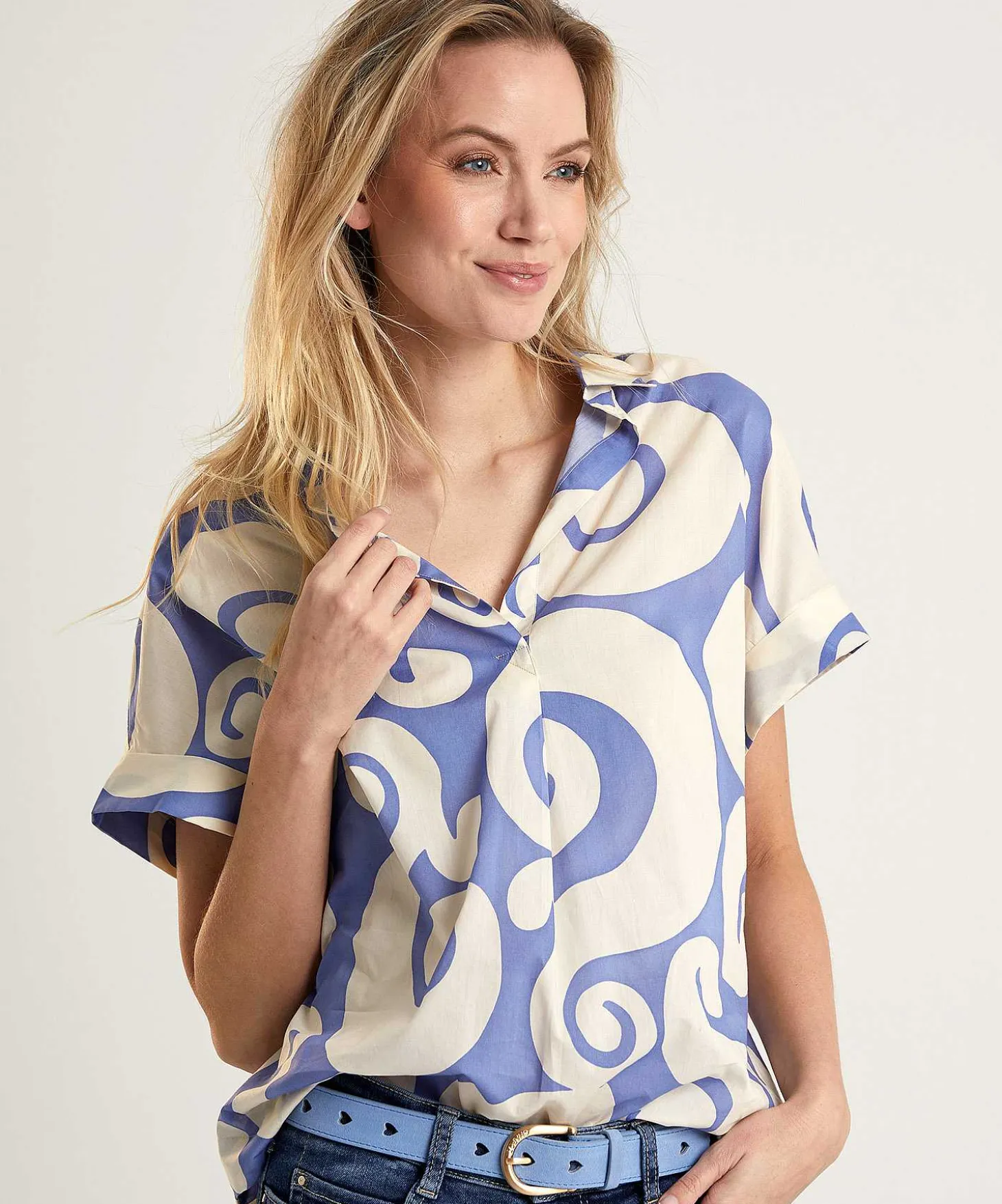 0039 Italy Cotton Voile Blouse Derry New