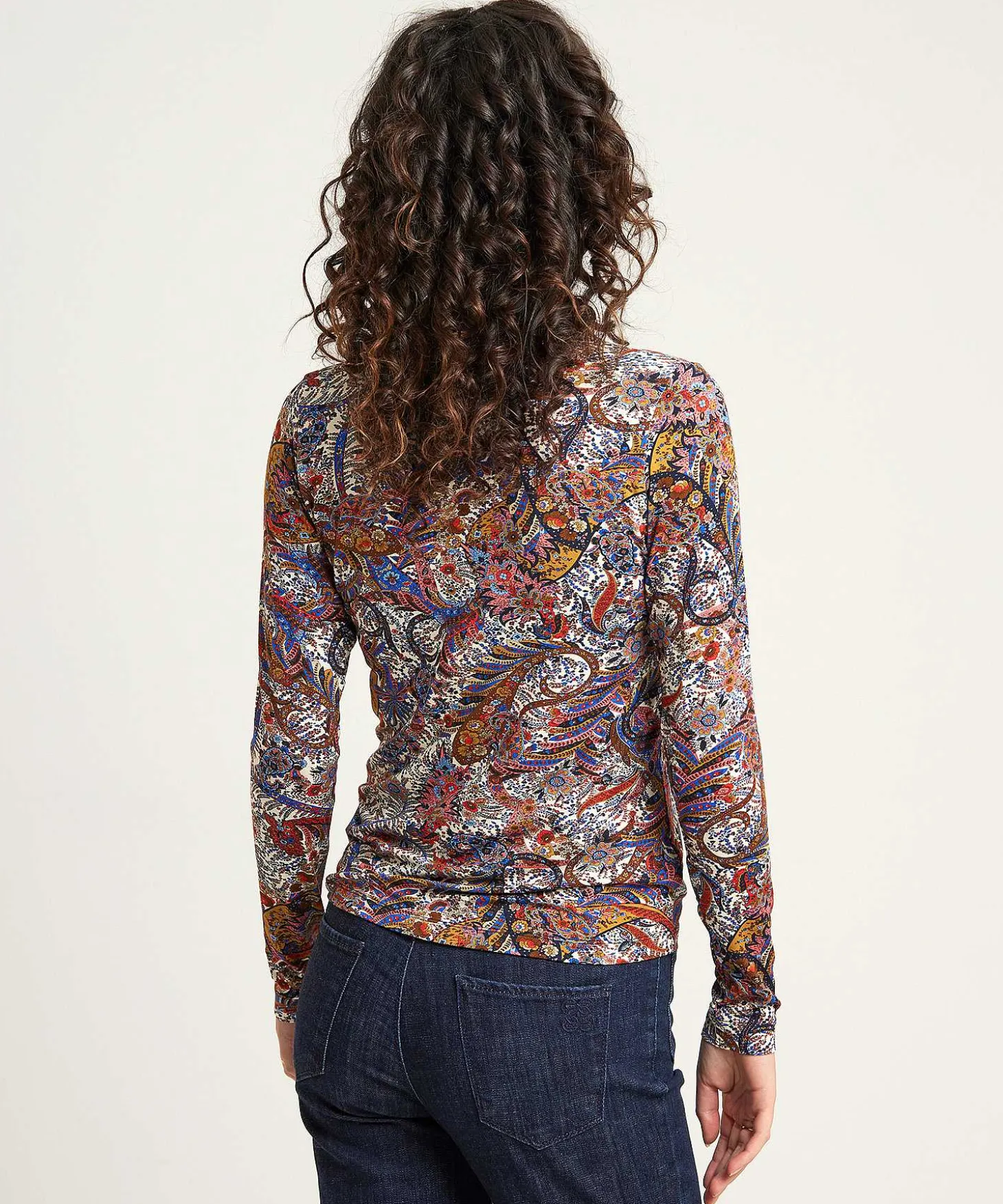 Tricot Blouse Paisleyprint