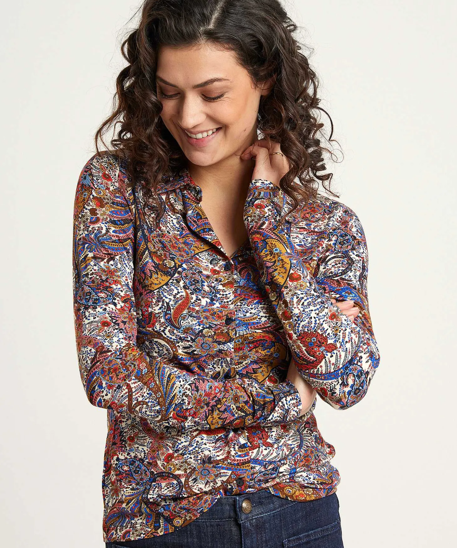 Tricot Blouse Paisleyprint