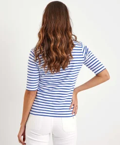 Tulpshirt Korte Mouw Bretonse Streep