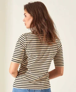 Tulpshirt Korte Mouw Bretonse Streep