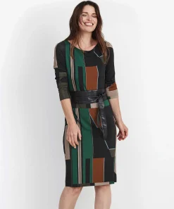 Ana Alcazar Jurk Blokprint Riem