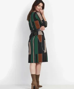 Ana Alcazar Jurk Blokprint Riem