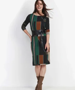 Ana Alcazar Jurk Blokprint Riem
