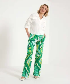 Ana Alcazar Slinky Broek Retro Leafprint