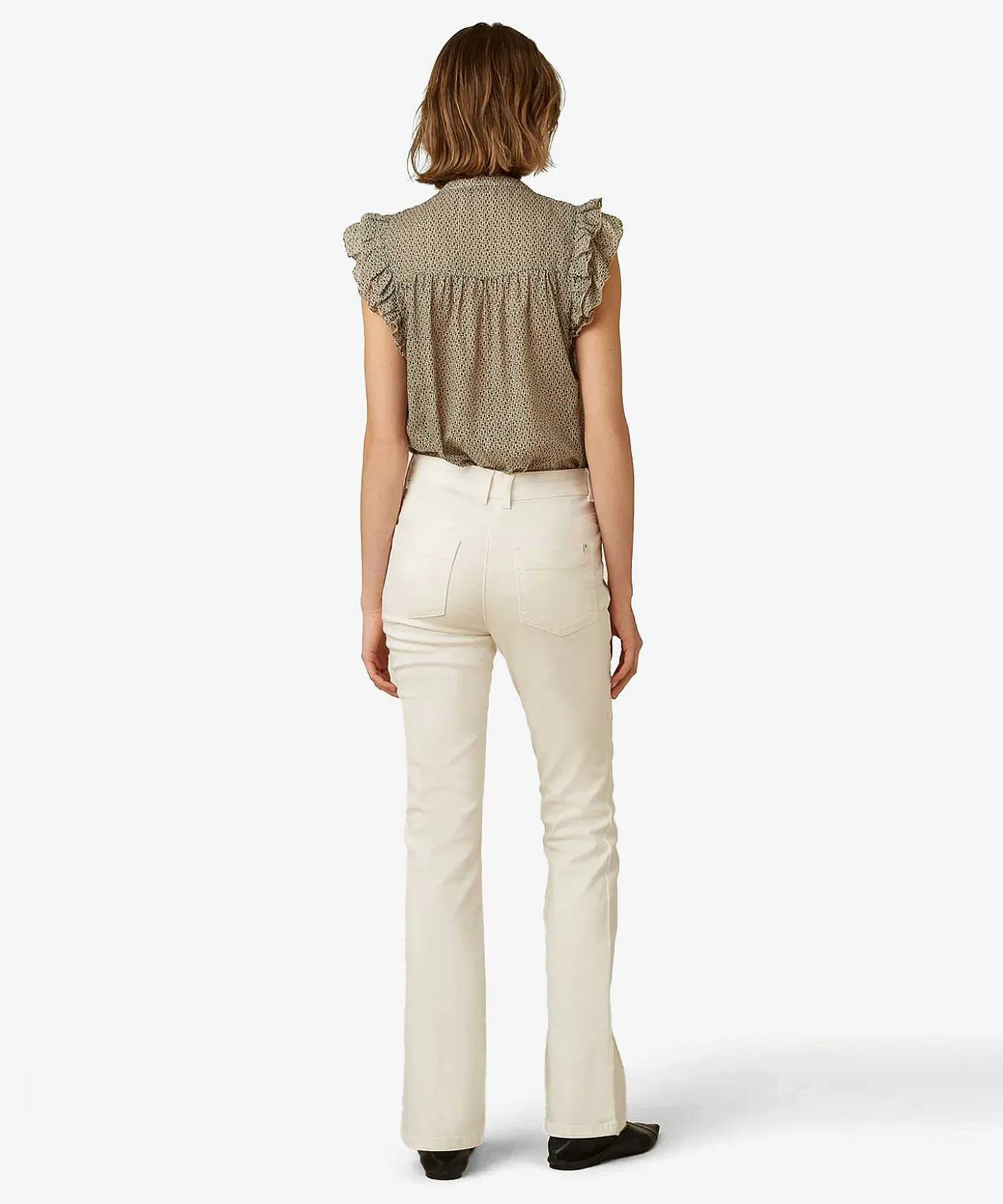 Beaumont Mouwloze Blouse Grafische Print