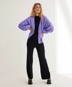 Beaumont Vest Oversized Ballonmouw Sage
