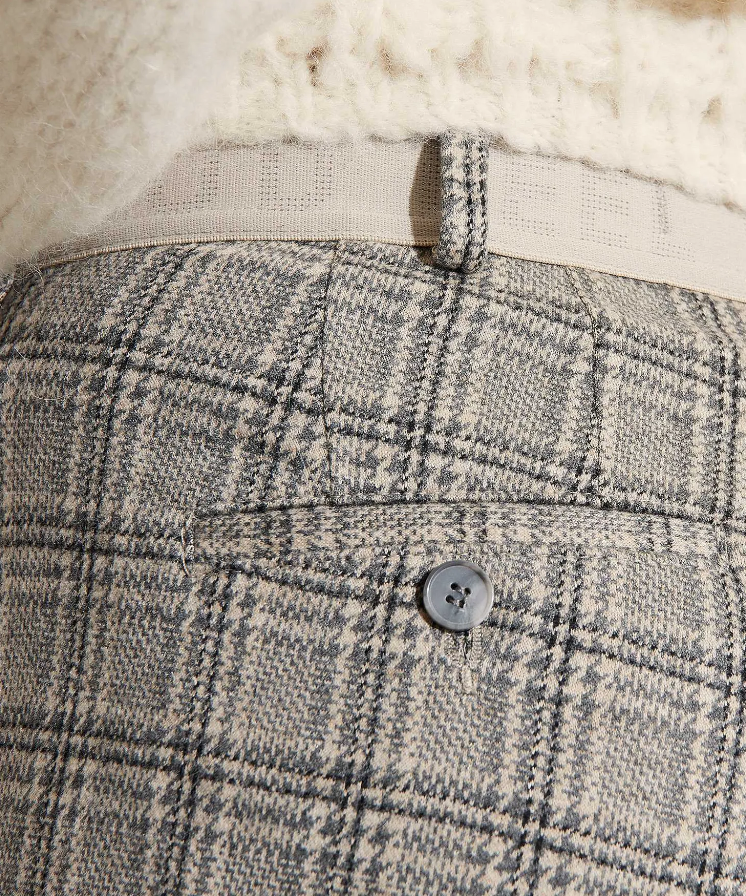 Brax Broek Winter Jersey Met Ruit Maron S