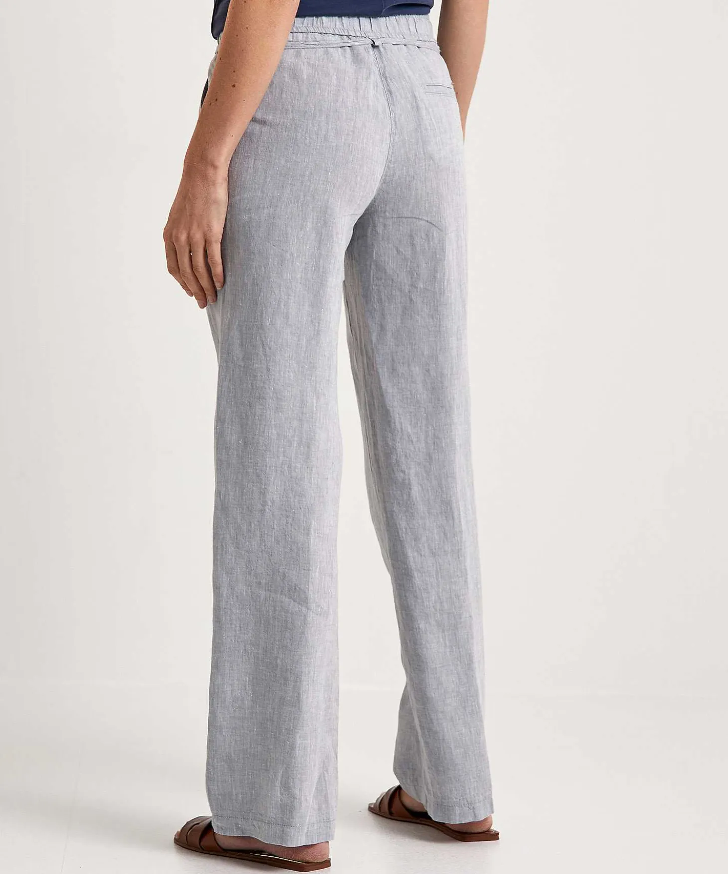 Brax Wide Leg Linnen Broek Farina