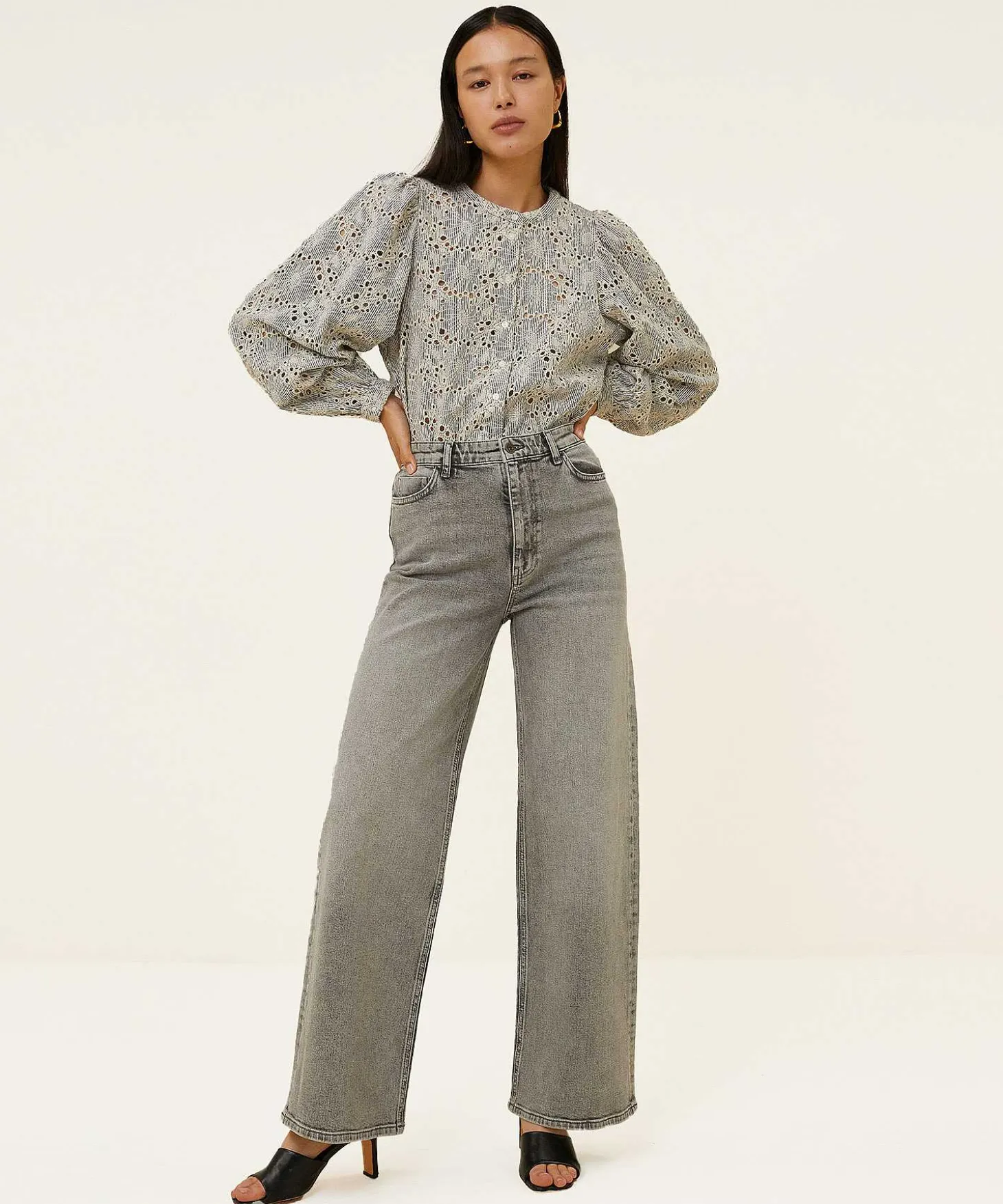 By-Bar Blouse Broderie Pinstripe Rikki