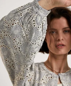 By-Bar Blouse Broderie Pinstripe Rikki