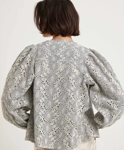 By-Bar Blouse Broderie Pinstripe Rikki