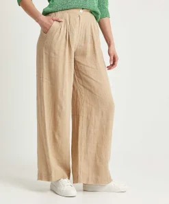 By-Bar Linnen Wide Leg Broek Eli