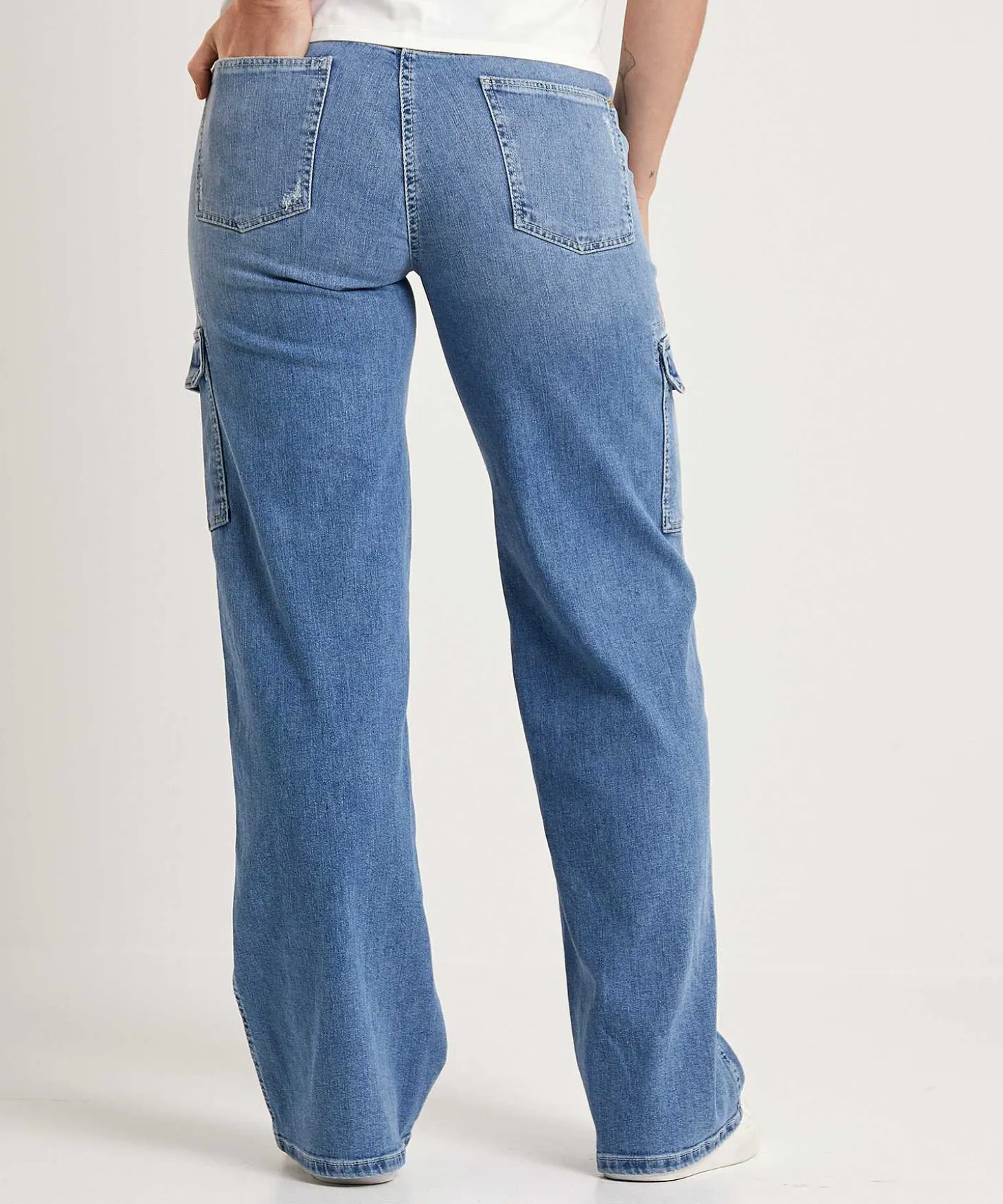Cambio Cargo Wide Leg Jeans Andy