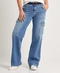 Cambio Cargo Wide Leg Jeans Andy