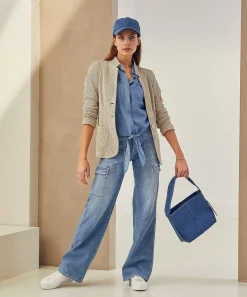 Cambio Cargo Wide Leg Jeans Andy
