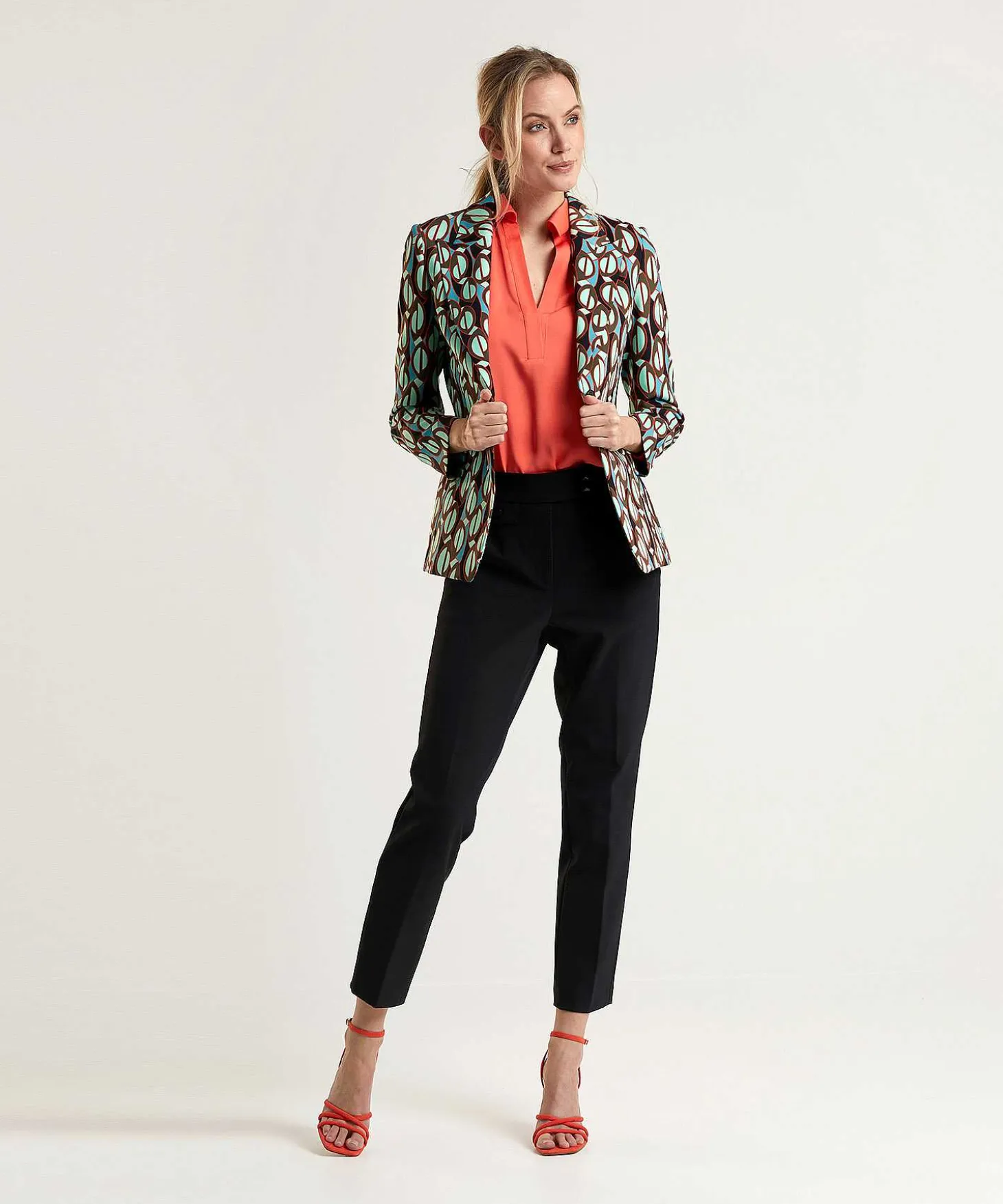 Cambio Cropped Broek Scarlet