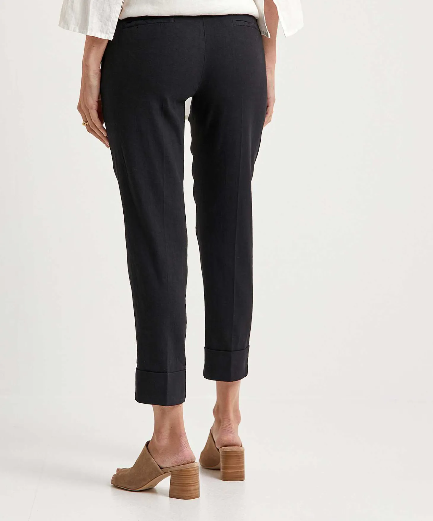 Cambio Cropped Pantalon Linnenmix Krystal