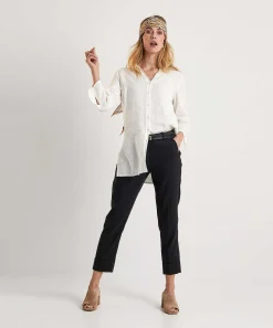 Cambio Cropped Pantalon Linnenmix Krystal