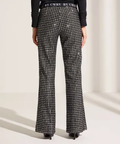 Cambio Flared Broek Pied-De-Poule Pailletten Francis