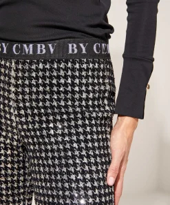Cambio Flared Broek Pied-De-Poule Pailletten Francis