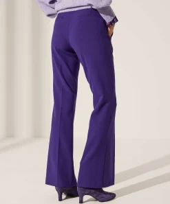 Cambio Flared Pantalon Pintucks Fawn