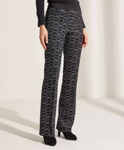 Cambio Flared Tregging Waves Lurex Flower