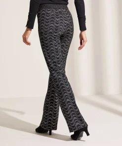 Cambio Flared Tregging Waves Lurex Flower
