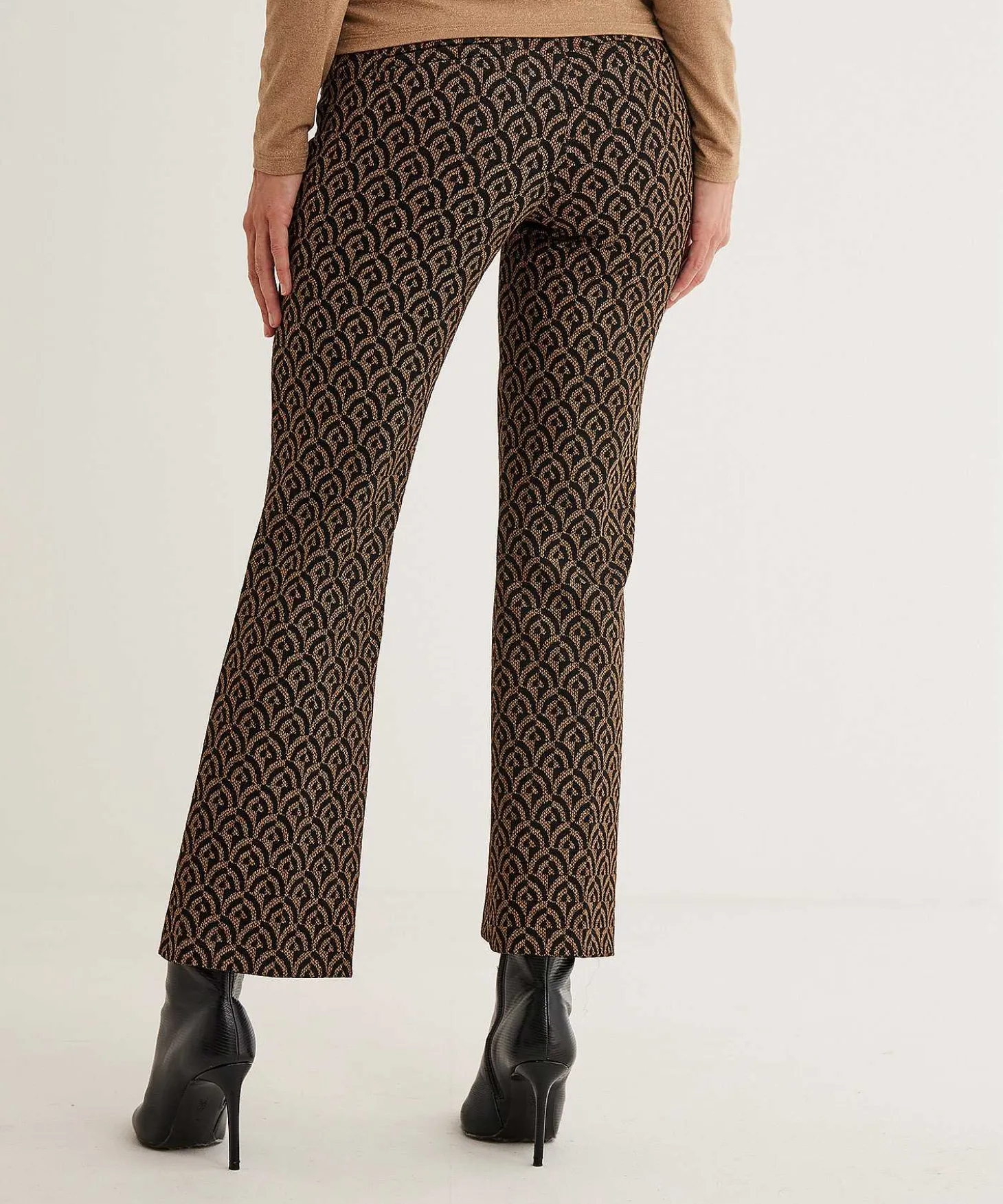 Cambio Kick Flare Broek Jacquard Lurex Faith