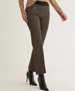 Cambio Kick Flare Broek Jacquard Lurex Faith