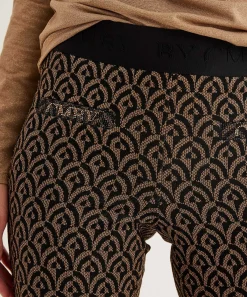 Cambio Kick Flare Broek Jacquard Lurex Faith