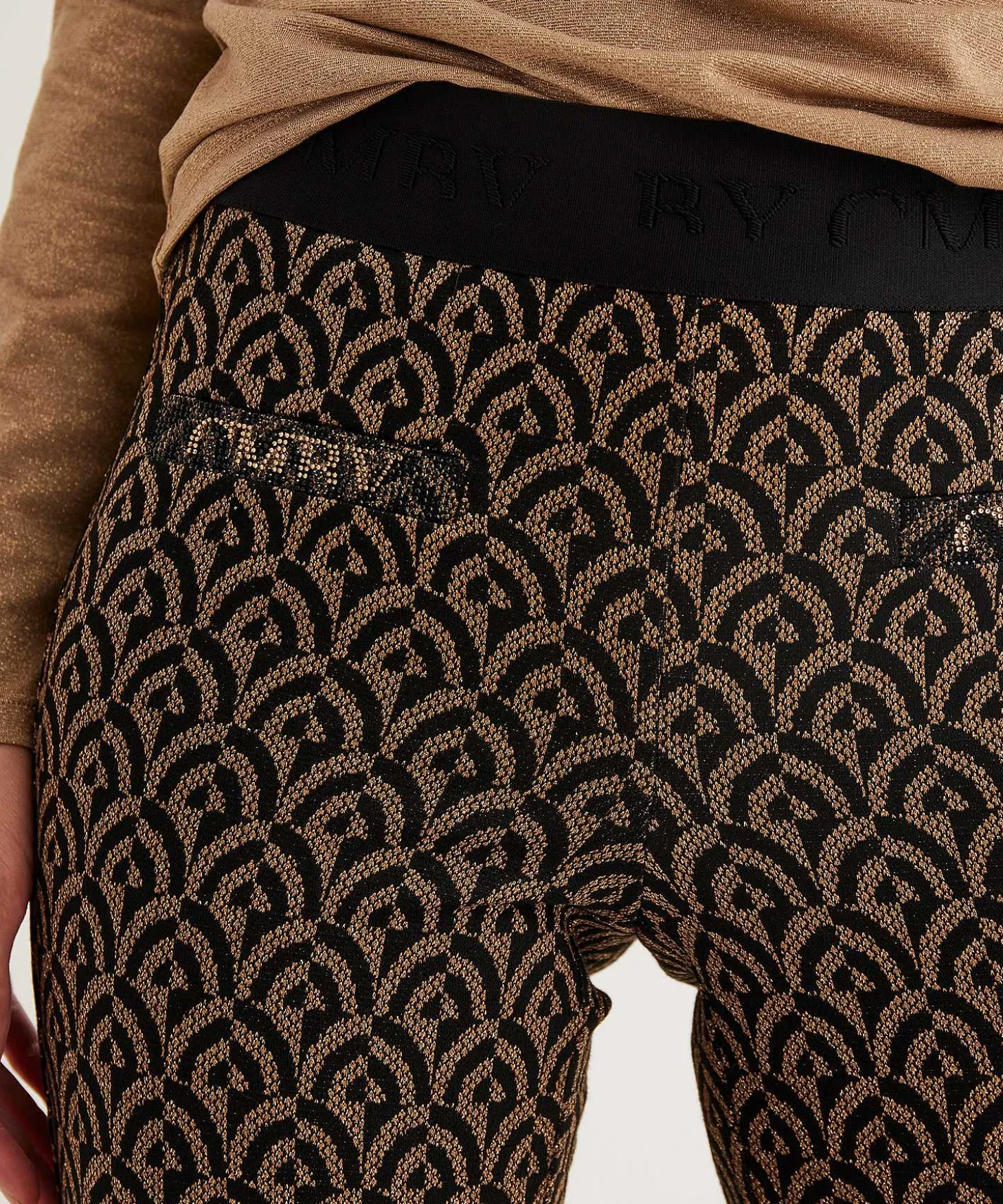 Cambio Kick Flare Broek Jacquard Lurex Faith