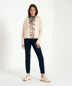 Cambio Soft Techno Broek Met Deelnaad Ros