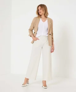 Cambio Wide Leg Broek Travelstof Amber