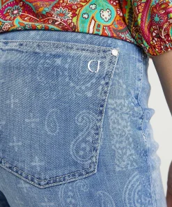 Cambio Wide Leg Jeans Paisleyprint Fabienne