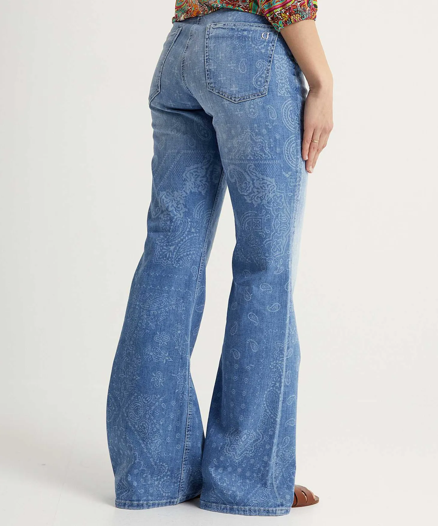 Cambio Wide Leg Jeans Paisleyprint Fabienne