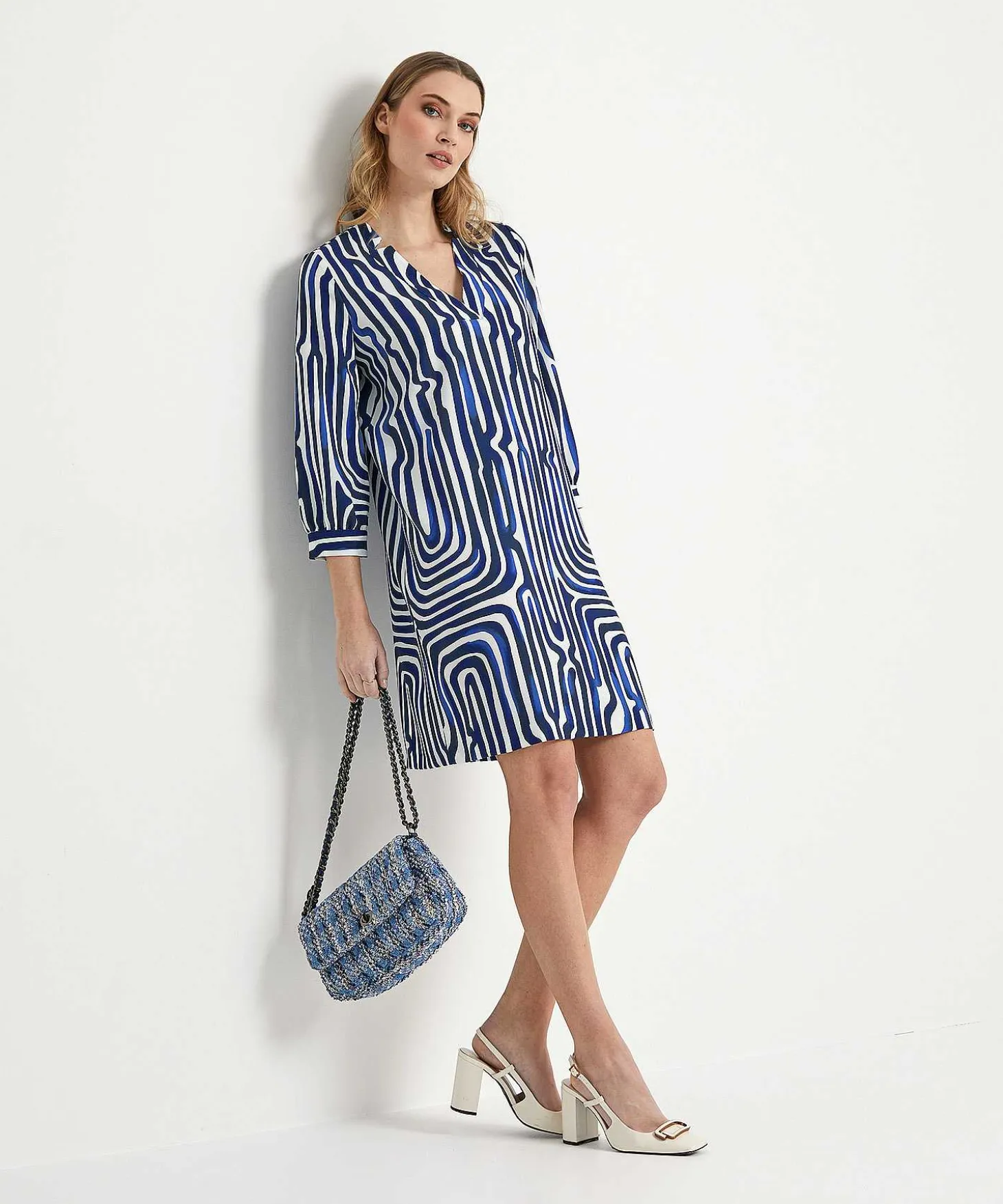 Caroline Biss Jurk Fancy Stripe