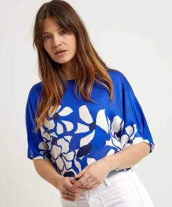 Caroline Biss Silky Blouse Flower