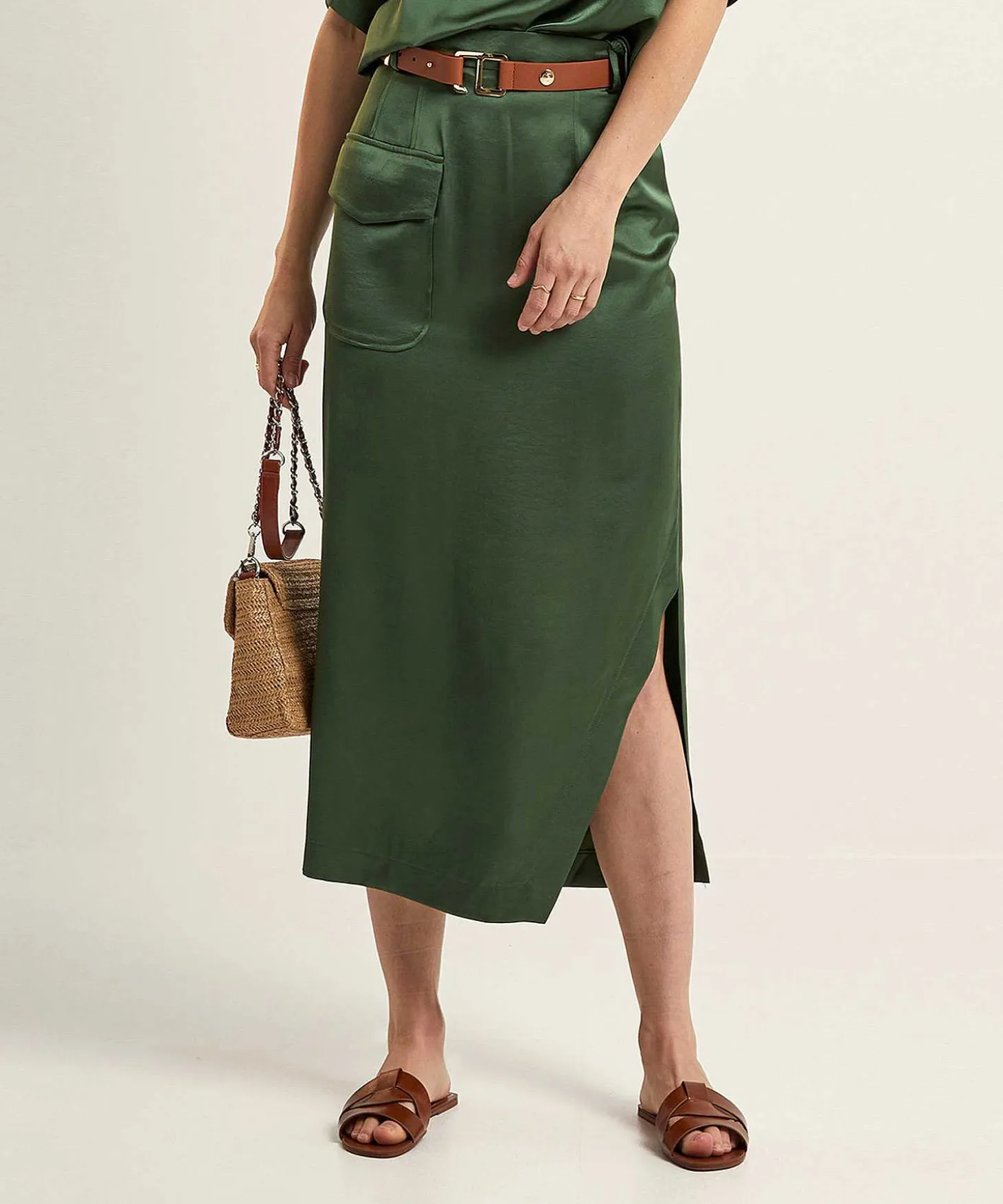 Caroline Biss Silky Rok Cargo