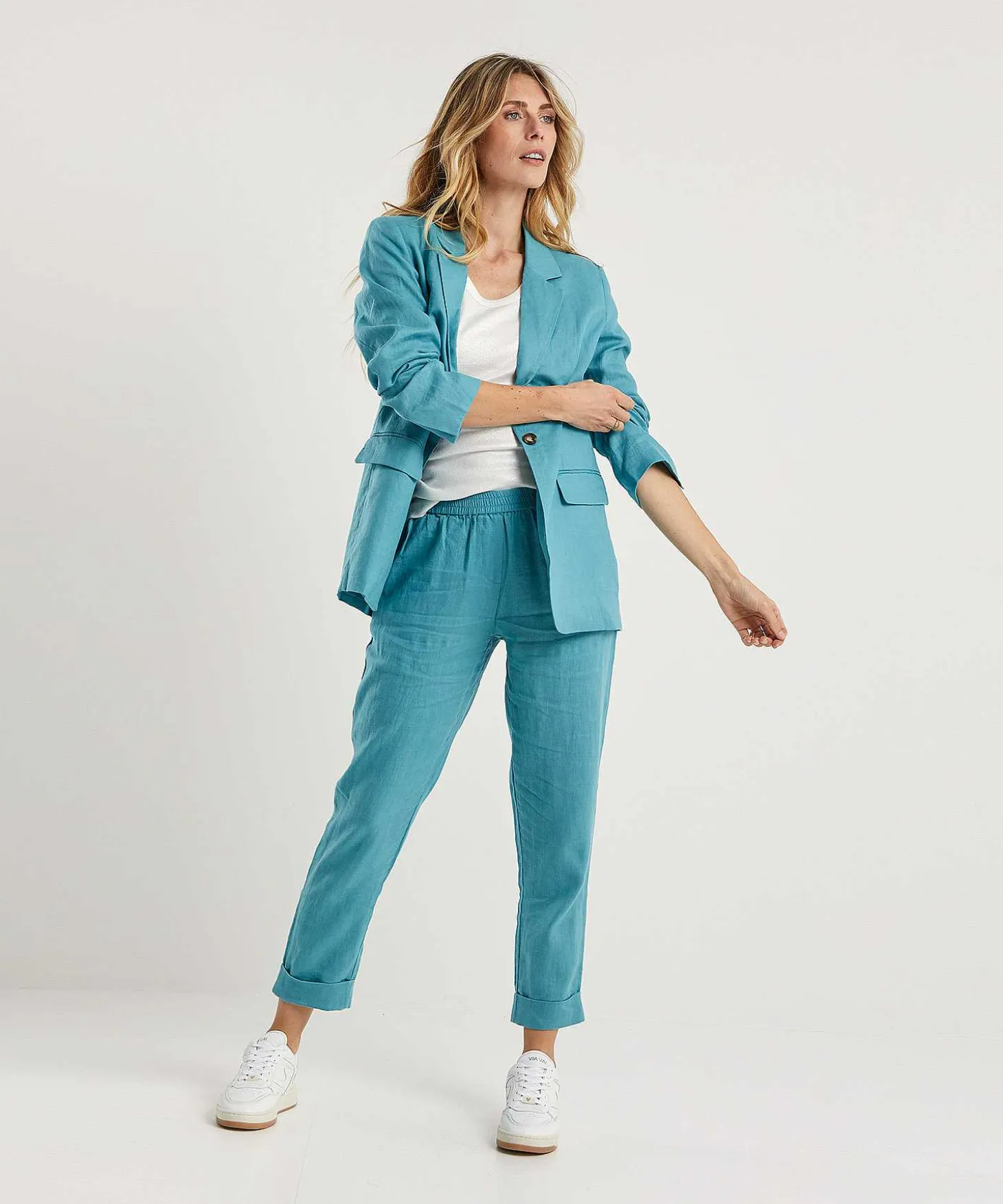 Emotions Linnen Broek Met Omslag
