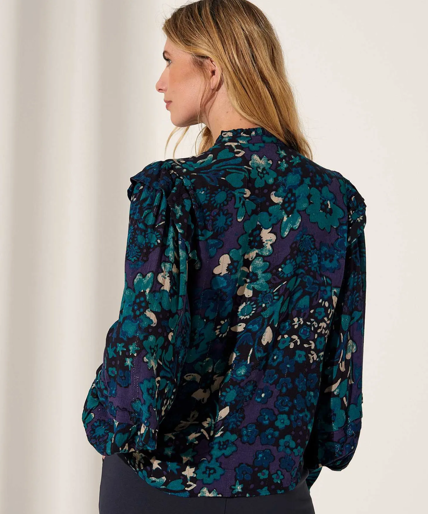Fabienne Chapot Blouse Bloemenprint Lurex Philo