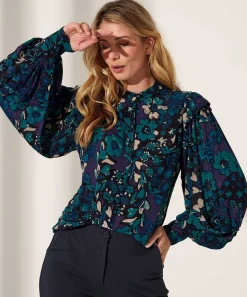 Fabienne Chapot Blouse Bloemenprint Lurex Philo