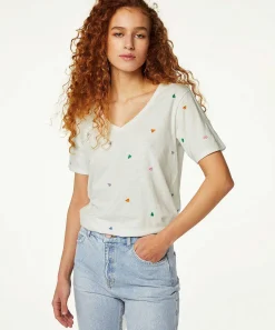 Fabienne Chapot T-Shirt Hartjes Borduursel Phil
