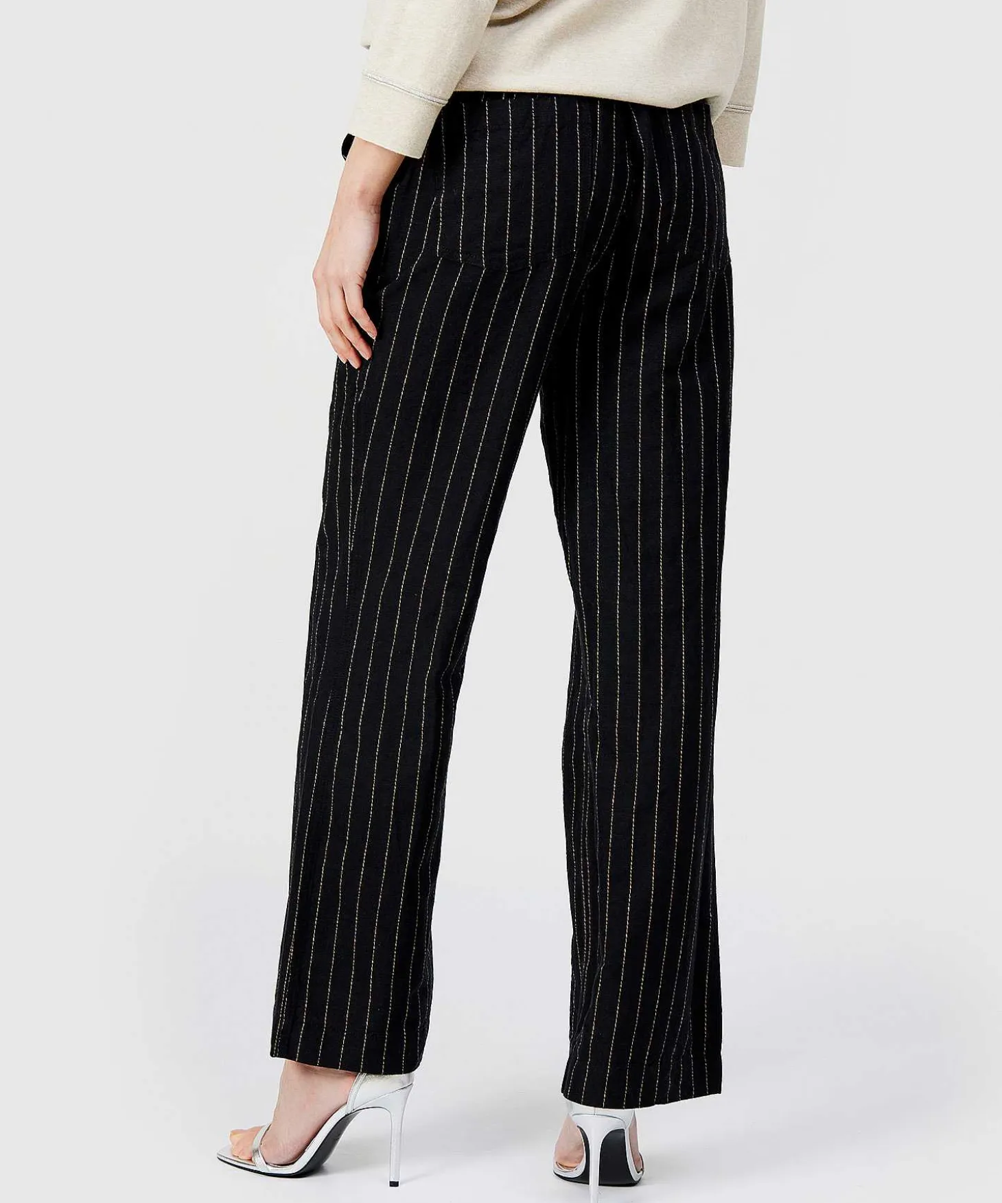 Giulia E Tu Broek Linnen Streep