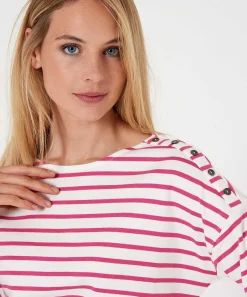 Giulia E Tu Shirt Bretonse Streep Knoopjes