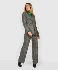 Kyra Blazer Ruit Ceintuur Igone