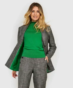 Kyra Blazer Ruit Ceintuur Igone